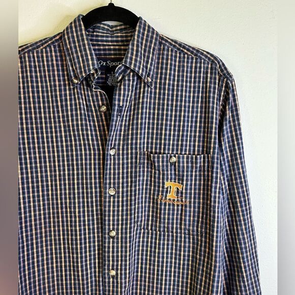 Tennessee Ox Sport Cotton Volunteers Embroidered Button Up Vintage Flannel - Picture 7 of 10